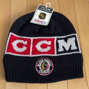 Vintage Chicago Blackhawks CCM Winter Knit Hat